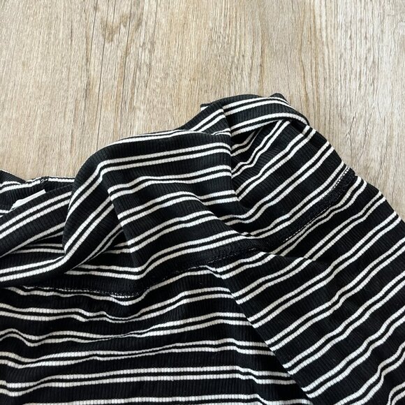 Womens Halogen Black/White Stripe Top - L - Picture 3 of 6